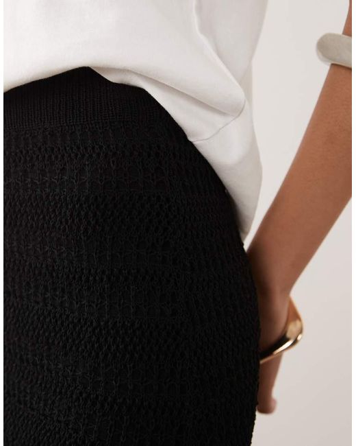 Mango White Teen Knitted Mini Skirt