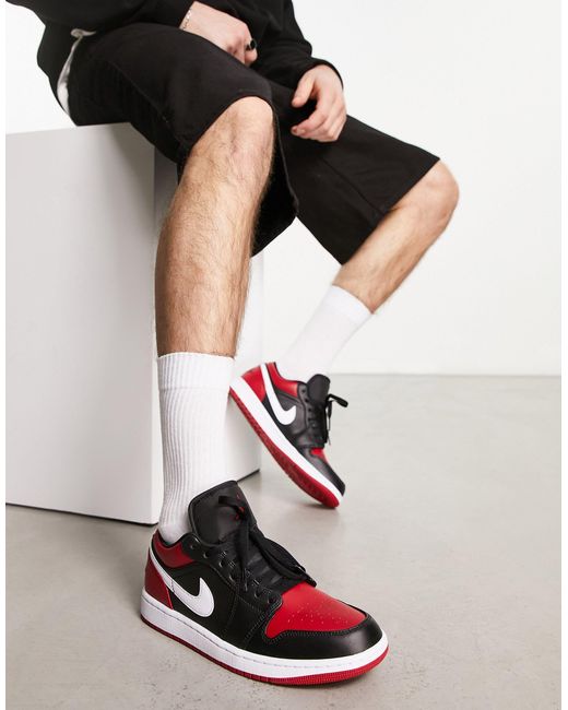 Nike - air 1 - sneakers basse nere e rosse da Uomo di Nike in Nero | Lyst