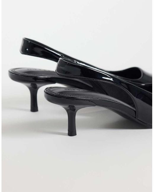 ASOS White Signature Kitten Heeled Shoes