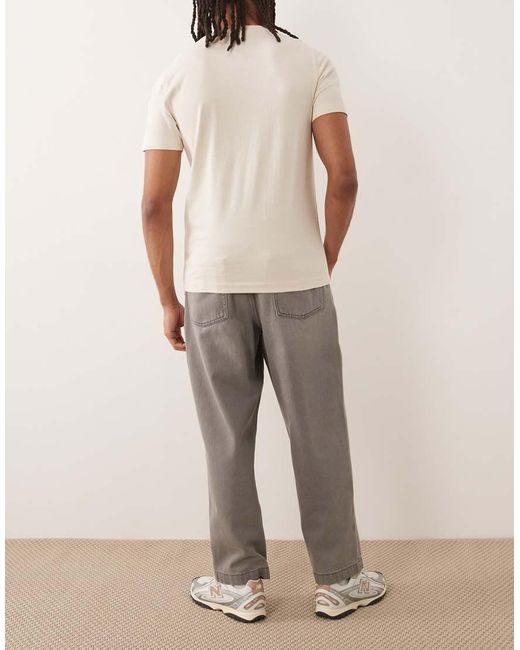 ASOS Natural Relaxed Tapered Jeans for men