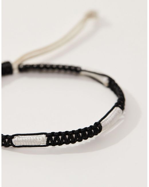 ASOS Black Multiwear Cord Bracelet for men