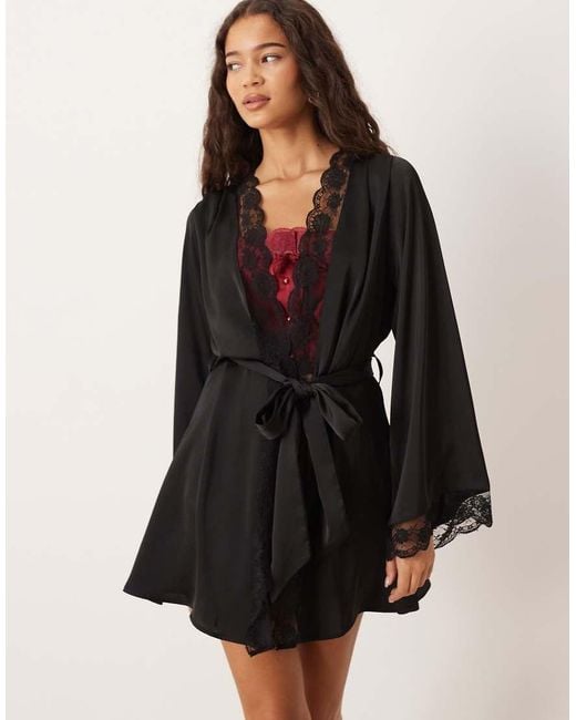 KAT THE LABEL Black Sidney Robe