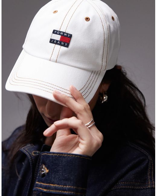 Heritage - casquette à logo drapeau - écru denim Tommy Hilfiger en coloris Blue