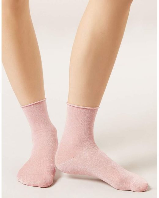 Calzedonia Pink Glitter Socks