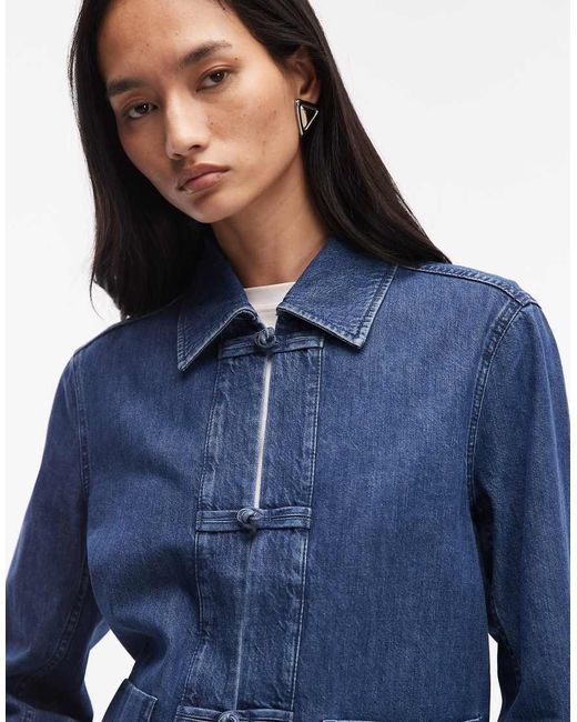 ARKET Blue Clean Utility Denim Overshirt