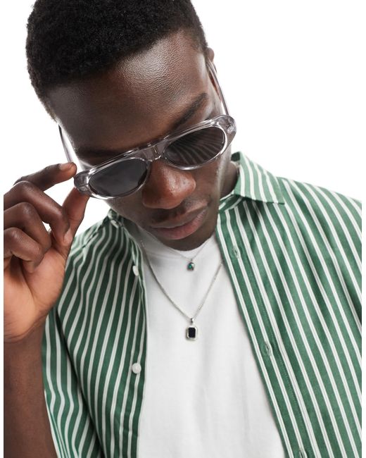 ASOS – pilotensonnenbrille mit gestell in Green für Herren