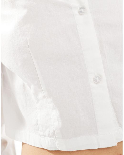 Pimkie White Cropped Shirt