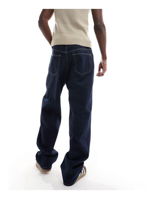 Weekday Blue Galaxy baggy Fit Jeans for men