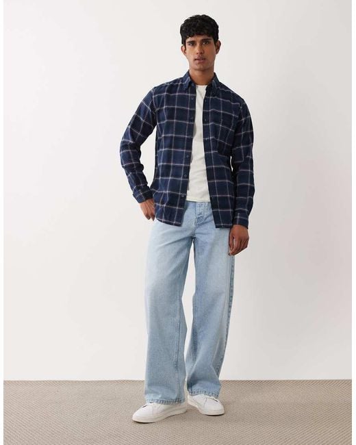 Boss Blue Rickert Checked Shirt for men