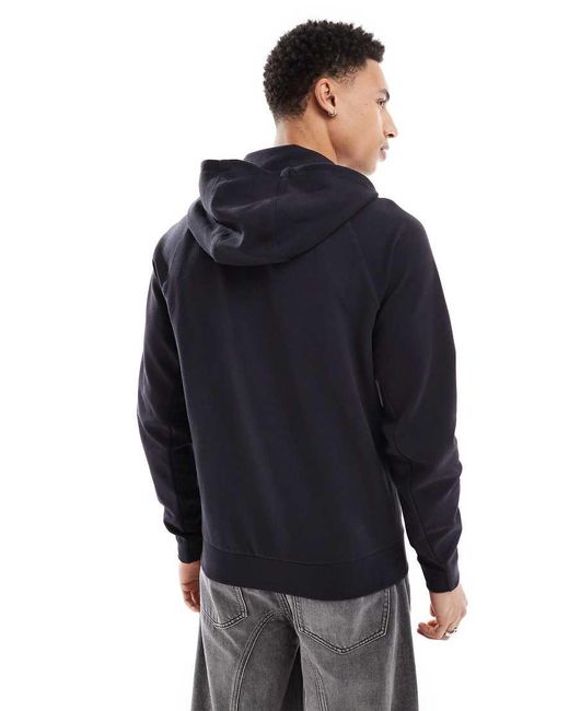 Lyle & Scott Blue Diagonal Interlock Hooded Zip Through for men