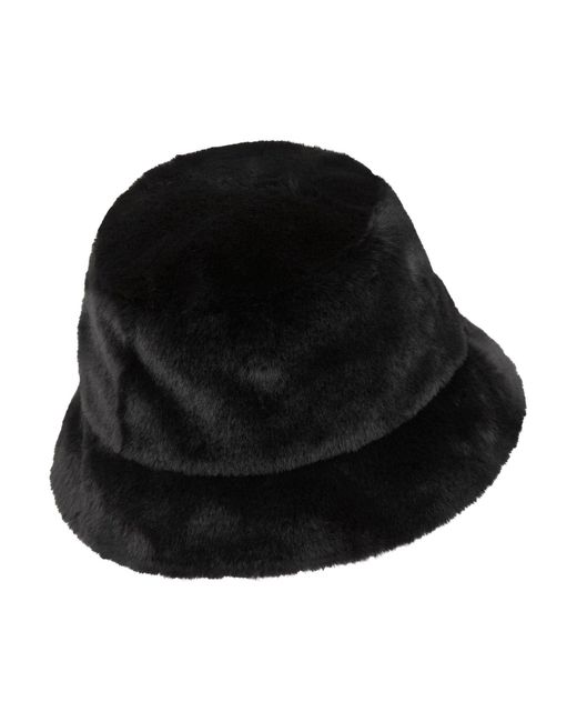 Nike Black Swoosh Faux Fur Bucket Hat