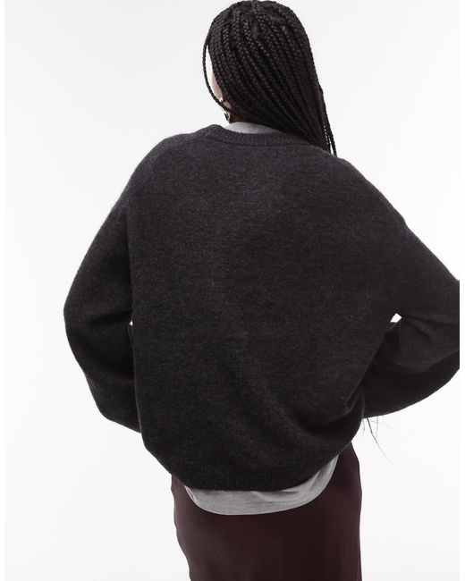 ARKET Black Super Soft Alpaca And Wool Blend Relaxed Sweater