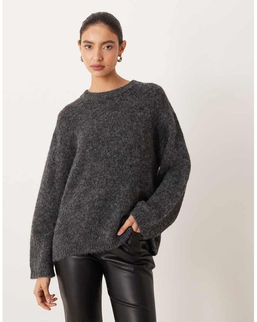 Gina Tricot Gray Super Soft Knit Oversized Sweater