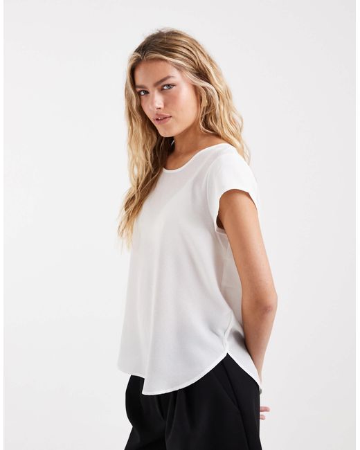 Blouse à fermeture éclair au dos ONLY en coloris White