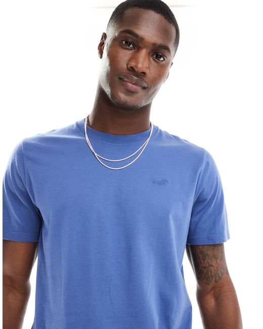 T-shirt à logo emblématique - moyen Hollister pour homme en coloris Blue