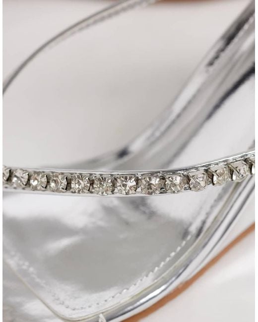SIMMI White Simmi London Julie Wedge Sandals With Embellishment