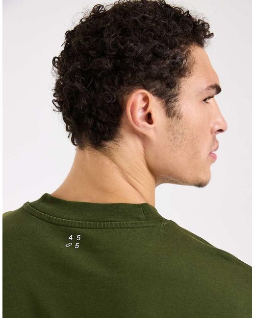 4505 Green Icon Heavyweight Cotton Oversized T-shirt With Quick Dry Finish for men