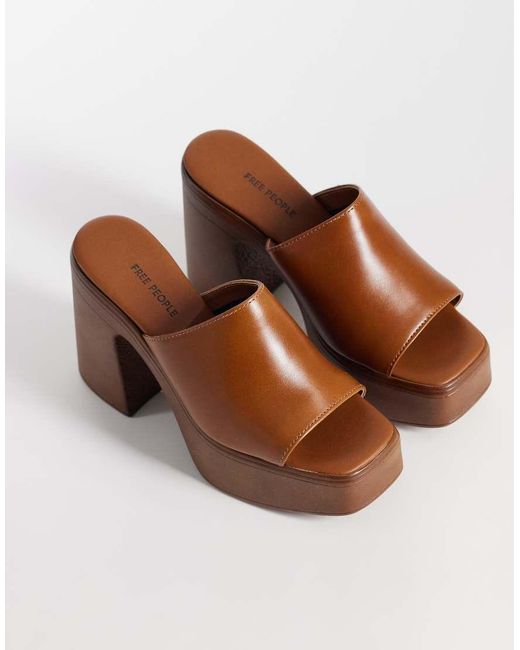 Free People Brown Zoe Platform
