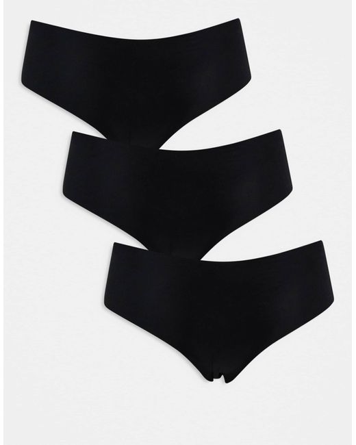 Pieces Black 3 Pack Breifs