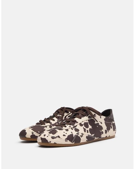 Pull&Bear Multicolor Nylon Animal Print Trainers