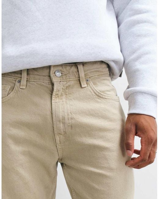 Mango White Tapered Jean for men