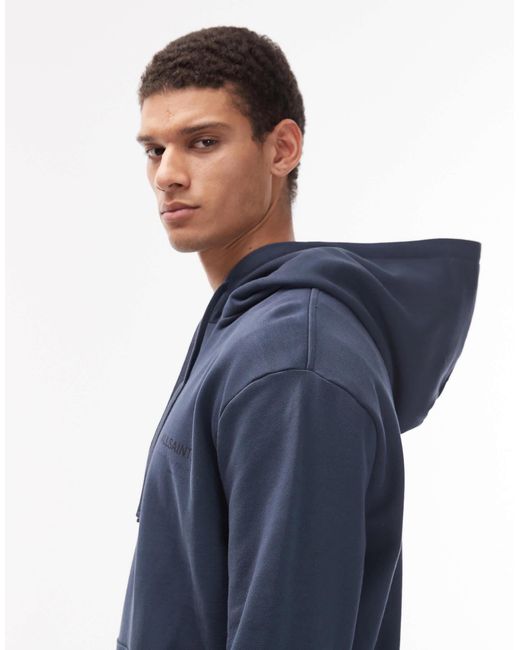 AllSaints Blue Underground Hoodie for men