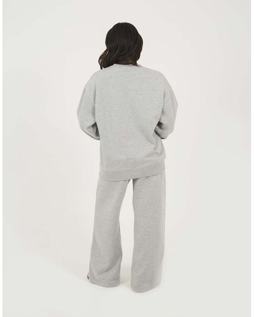 Brave Soul Gray Crew Neck Embroidered Sweatshirt