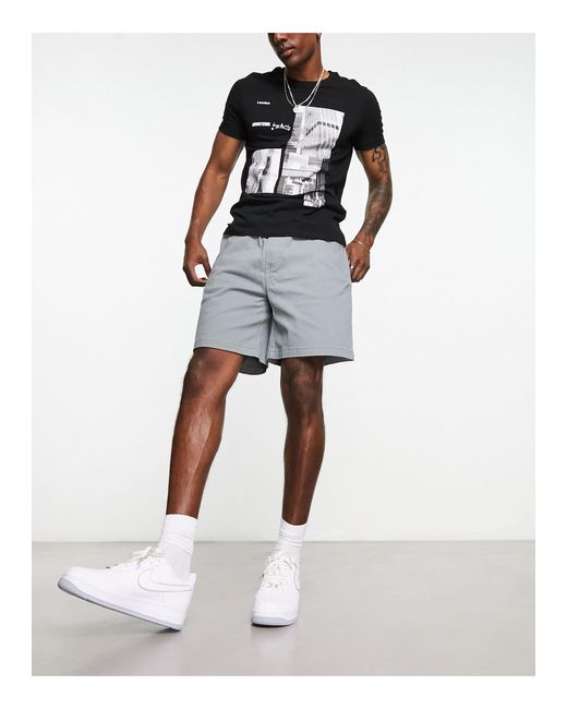 Pull&Bear Pull-on Shorts in Gray for Men | Lyst