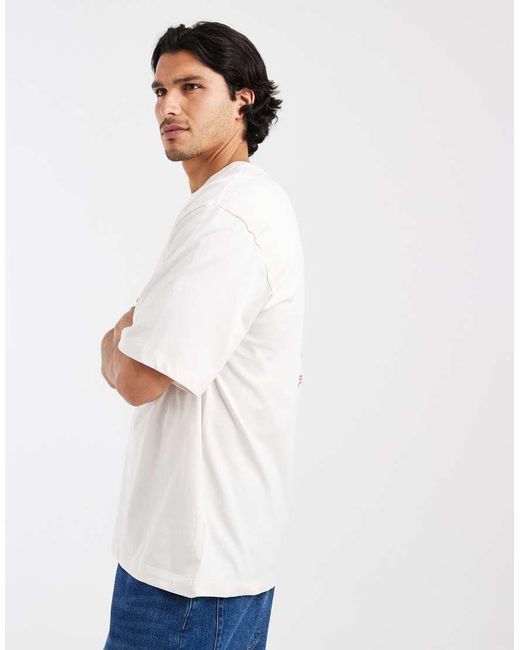 The North Face White U Retro Logo Oversized Ss Tee for men