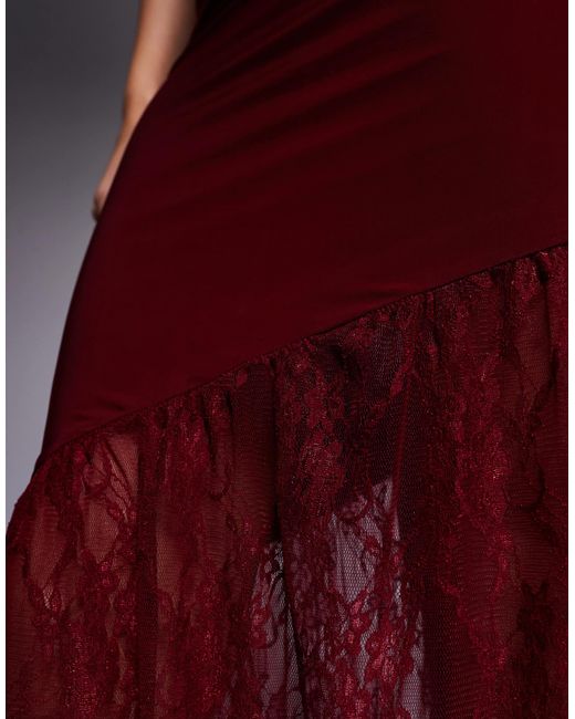 Fashionkilla Red – doppellagiges, formendes und trägerloses maxikleid aus anschmiegsamem stoff