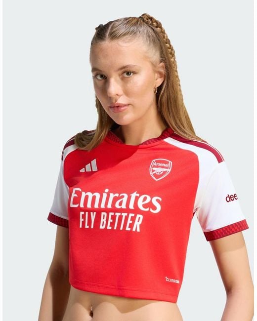 Adidas Originals Red Arsenal Fc 26/27 Home Cropped Jersey
