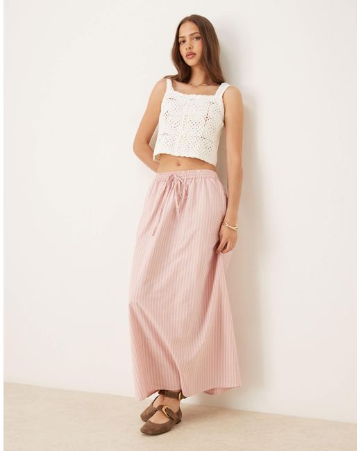 Miss Selfridge Pink Maxi Skirt