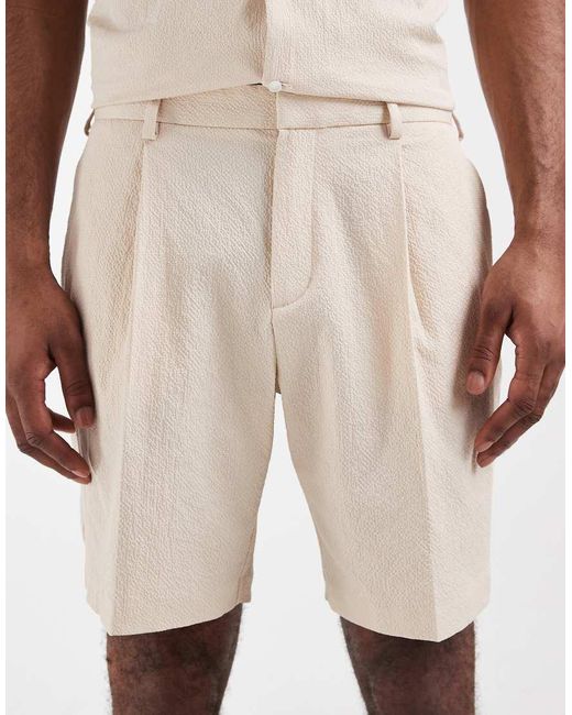 ASOS Natural Regular Dress Shorts for men