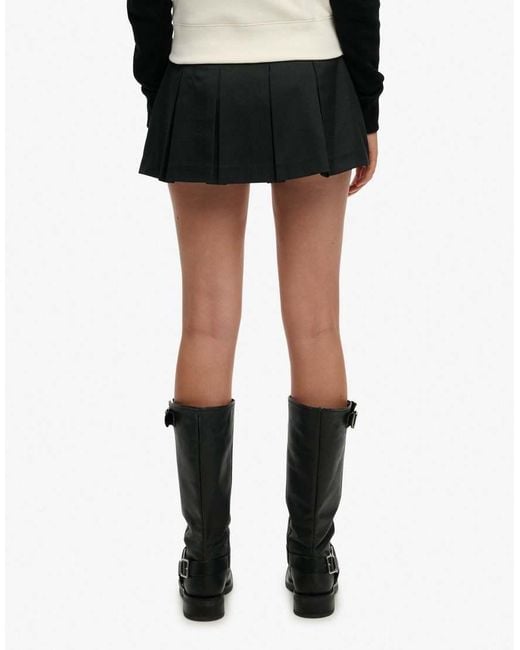 Superdry Black Mini Pleated Skort