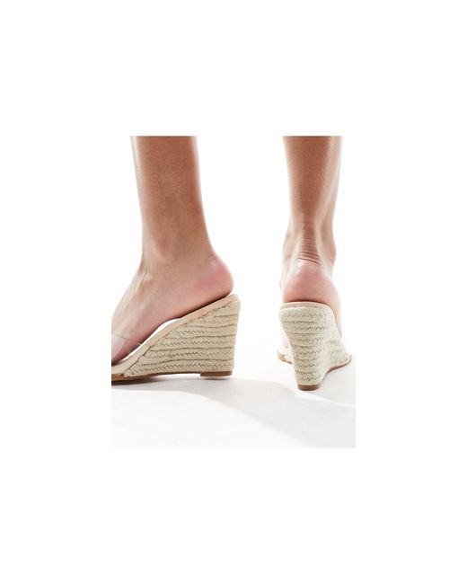 Raid White Sylvia Wedge Espadrille Sandals With Upper