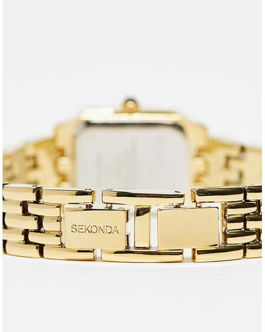 Sekonda Metallic Womens Bracelet Watch With Square White Dial