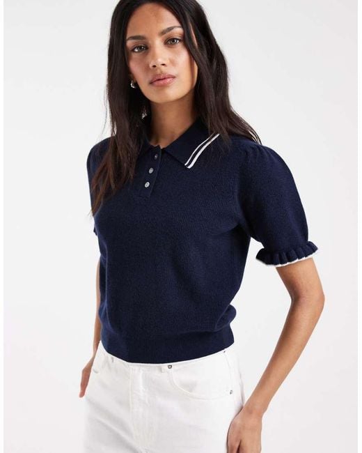 Levi's Blue Super Soft Short Sleeve Polo Top