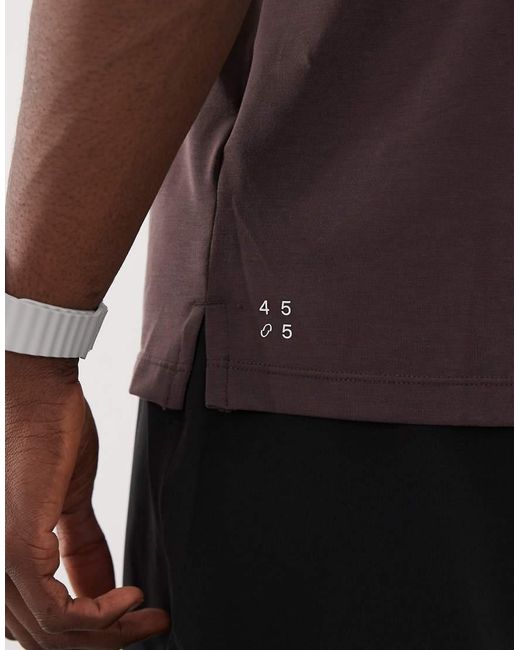 4505 Purple Quick Dry Performance Jersey Boxy Oversized Training Tank for men