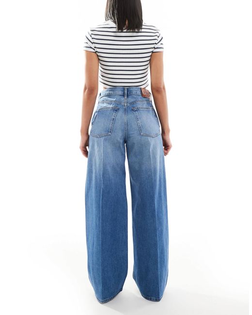 Calvin Klein Blue Low Rise baggy Jeans