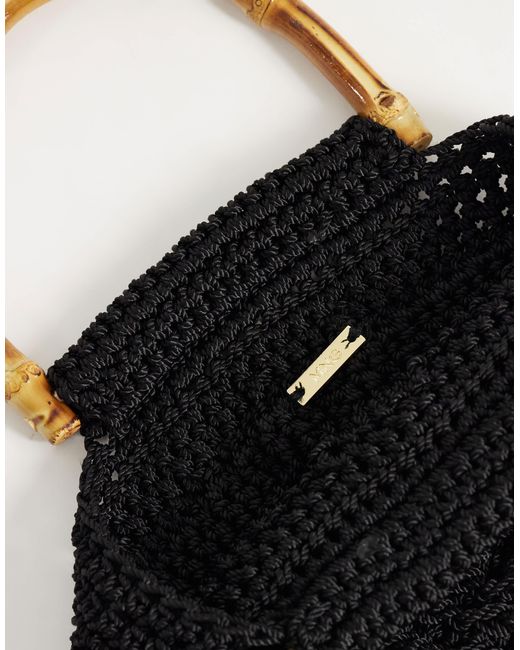 Mango Black Knitted Handbag