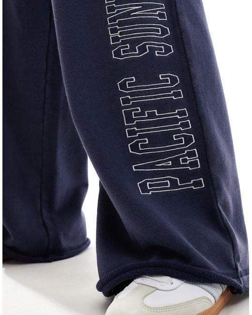 PacSun Blue Wide Leg Tracksuit Trousers