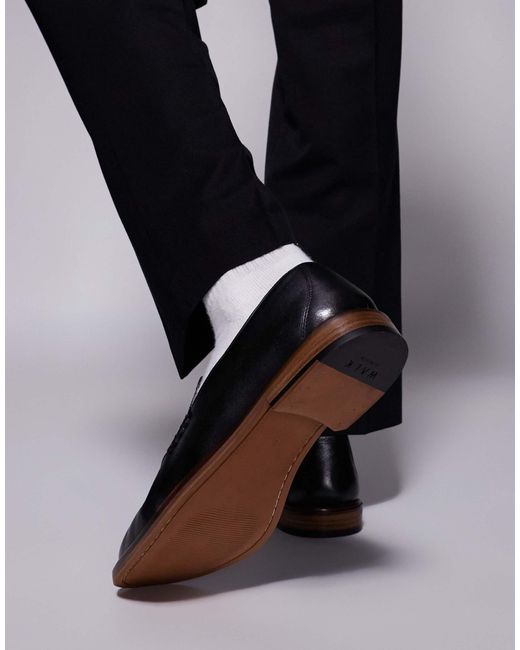 Walk London – putney – leder-loafer in Black für Herren