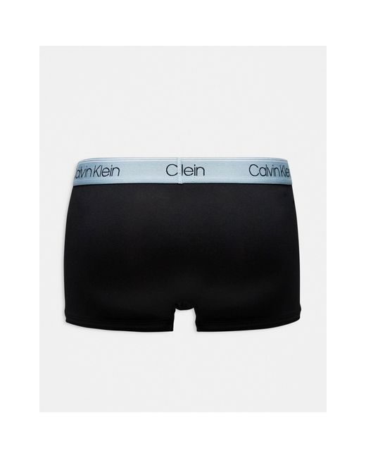 Calvin Klein Black Micro Stretch Low Rise Trunks 3 Pack for men