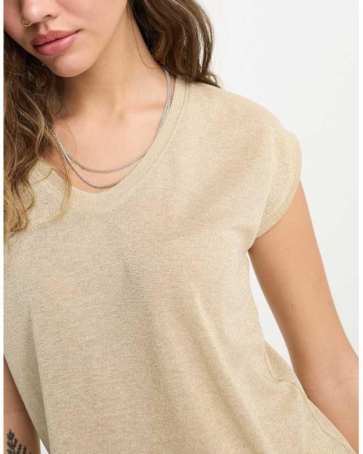 ONLY Natural V Neck T-Shirt