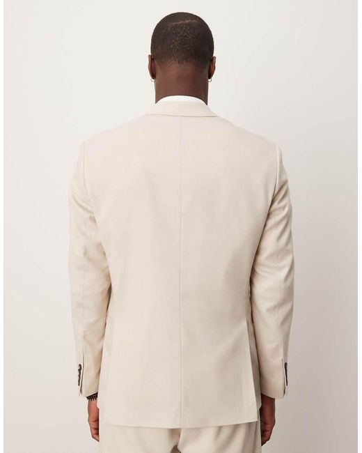Blazer Vestibilità Classica Color Crema di SELECTED in Natural da Uomo
