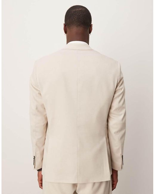 Blazer Vestibilità Classica Color Crema di SELECTED in Natural da Uomo