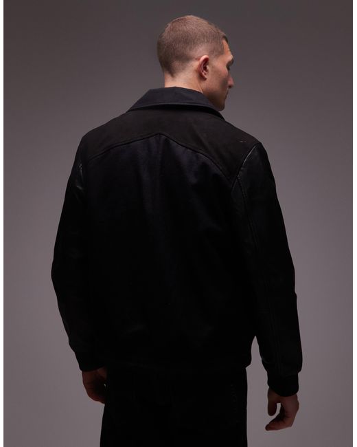 AllSaints Black Endleton Bomber for men