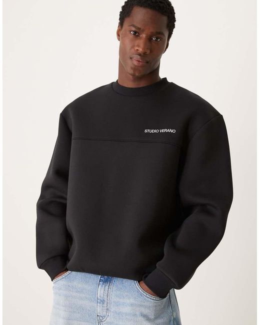 Felpa Oversize Nera di ASOS in Black da Uomo