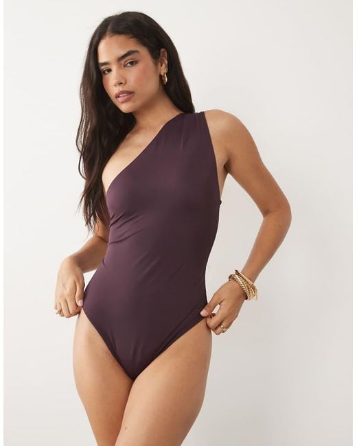 ARKET Brown On Shoulder Swimsuit
