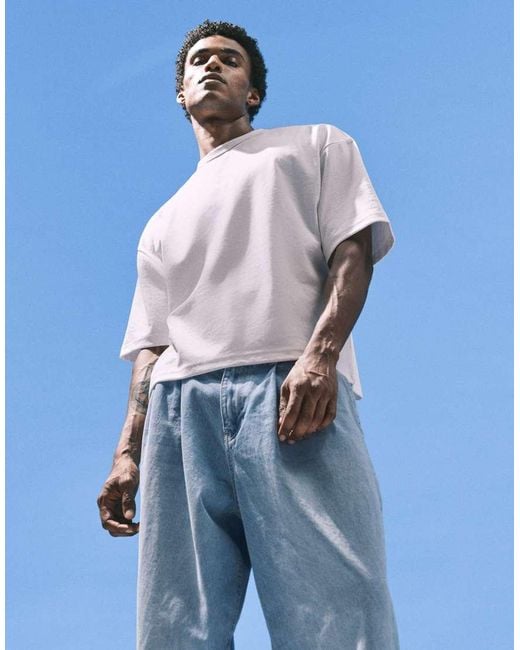 ASOS White Breathemaxtm Heavyweight Cotton Blend Boxy Oversized T-shirt for men